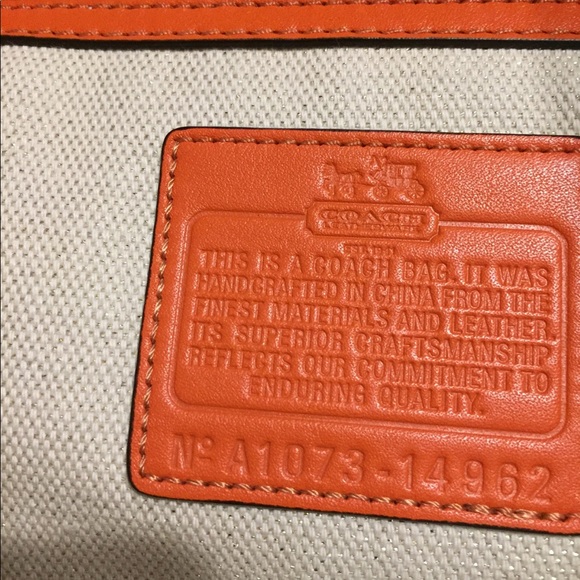 Vintage Rare COACH Beach Umbrella BAG Canvas Tote - Picture 12 of 16